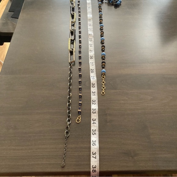 J. Crew Loft Long Single Strand Beaded Large Chain Necklaces Bundle Set of 3 A - Picture 13 of 13